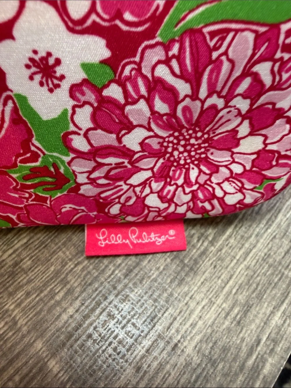 Lily Pulitzer Hot Pink Floral Tablet Sleeve with Faux Pearl Necklace & Ring